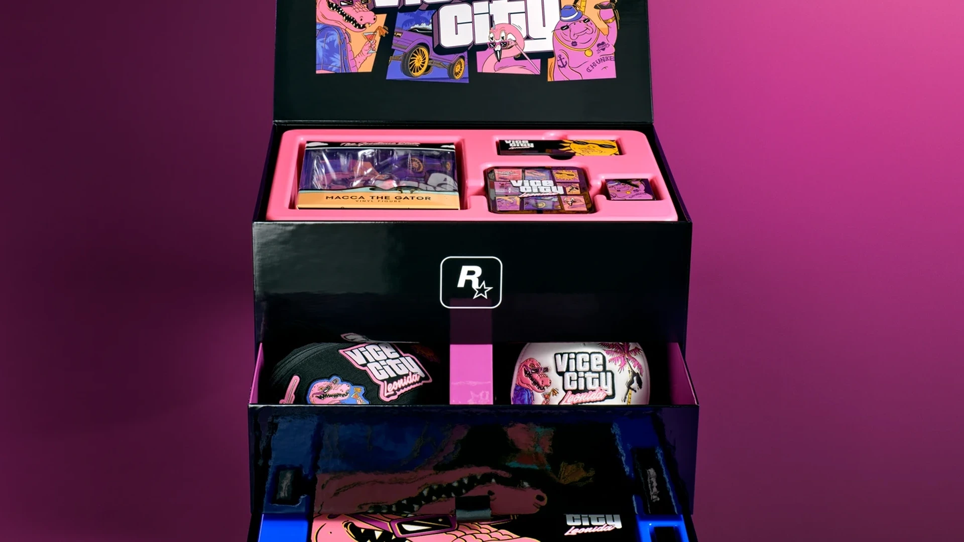 Rockstar abre pré-vendas da caixa de colecionador do Goodtime State: Vice City
